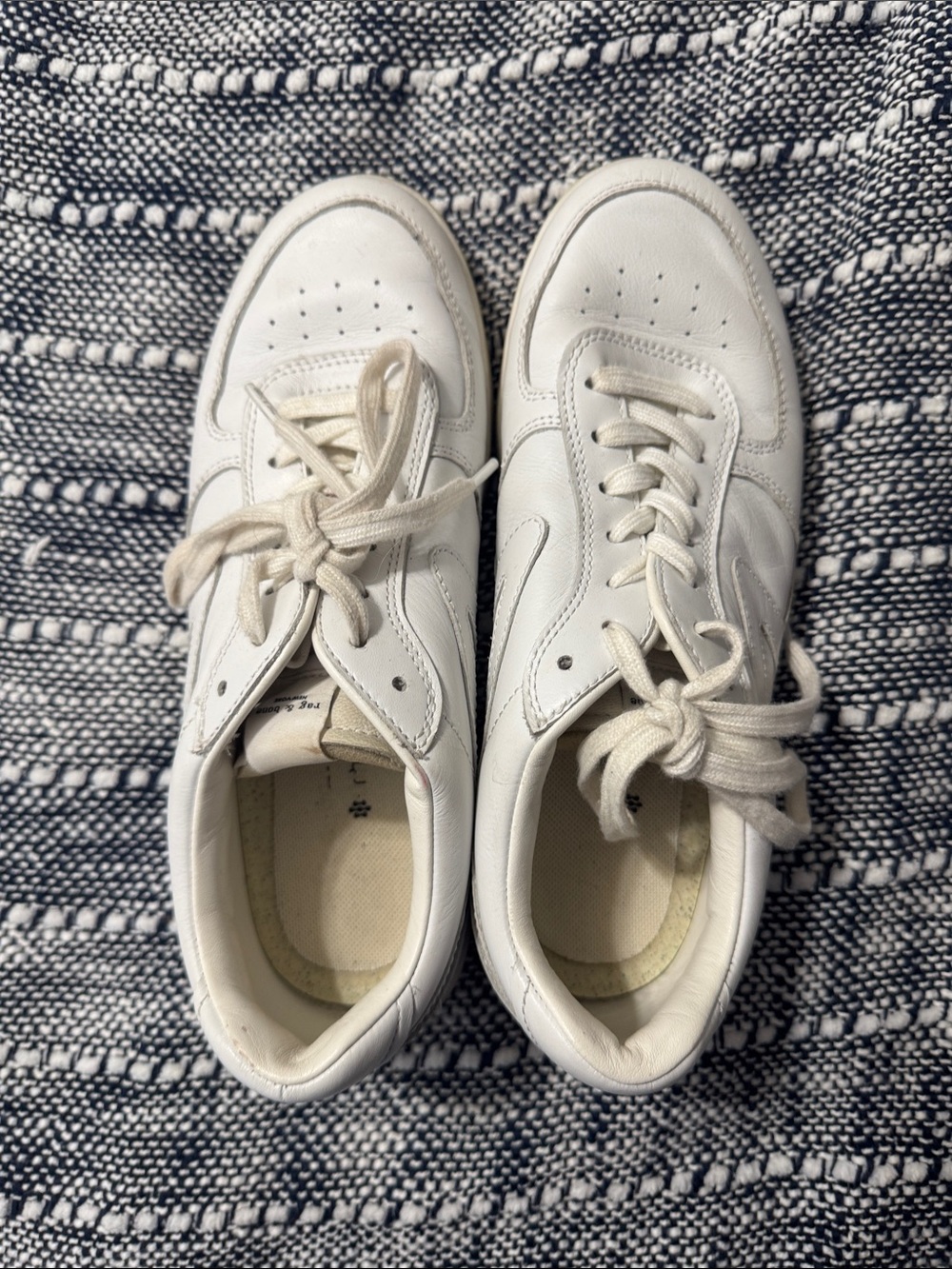 Rag & Bone White Leather Sneakers - Classic Everyday Shoes